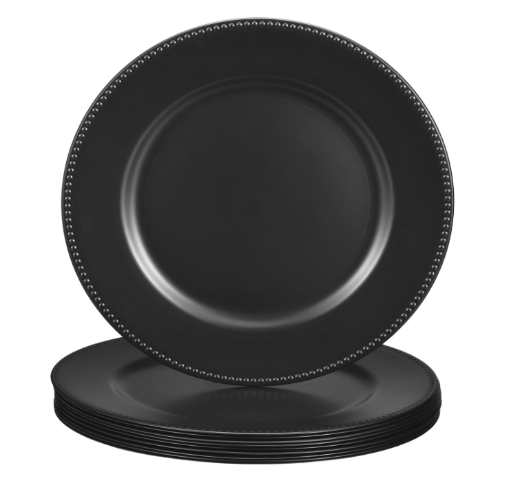 Black Charger Plate